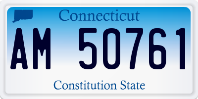 CT license plate AM50761