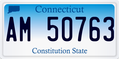 CT license plate AM50763