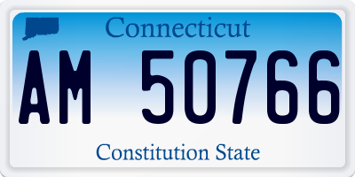 CT license plate AM50766