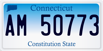 CT license plate AM50773