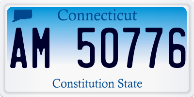 CT license plate AM50776