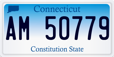 CT license plate AM50779