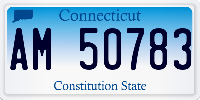 CT license plate AM50783
