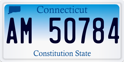CT license plate AM50784