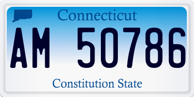 CT license plate AM50786
