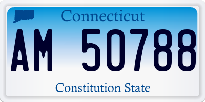 CT license plate AM50788