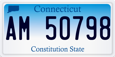 CT license plate AM50798