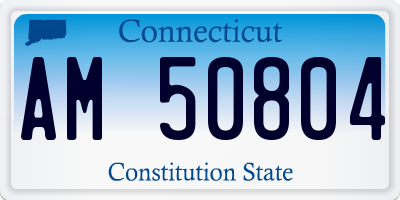 CT license plate AM50804