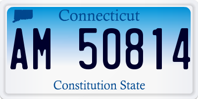 CT license plate AM50814