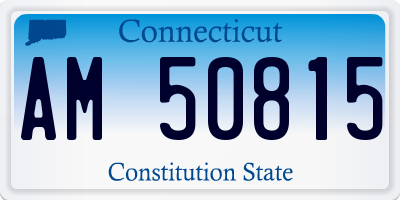 CT license plate AM50815