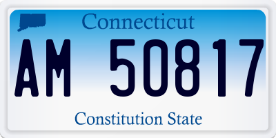 CT license plate AM50817