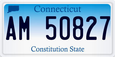 CT license plate AM50827