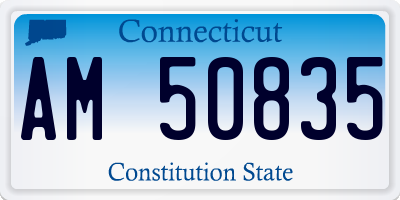 CT license plate AM50835