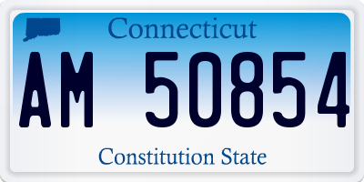 CT license plate AM50854