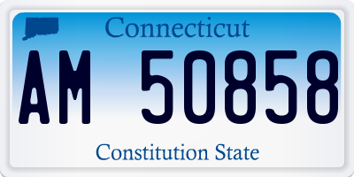 CT license plate AM50858