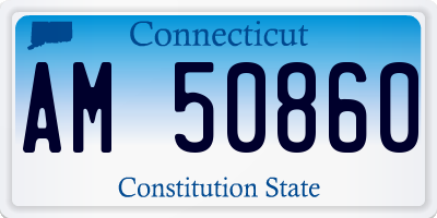 CT license plate AM50860