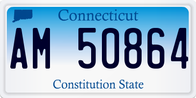 CT license plate AM50864