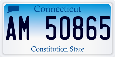 CT license plate AM50865