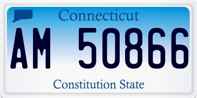 CT license plate AM50866