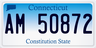 CT license plate AM50872