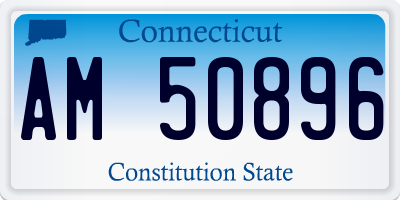 CT license plate AM50896