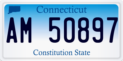 CT license plate AM50897