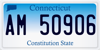 CT license plate AM50906