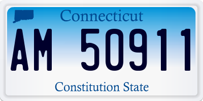 CT license plate AM50911