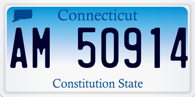 CT license plate AM50914