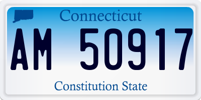CT license plate AM50917