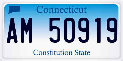 CT license plate AM50919