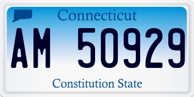 CT license plate AM50929