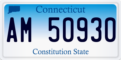 CT license plate AM50930