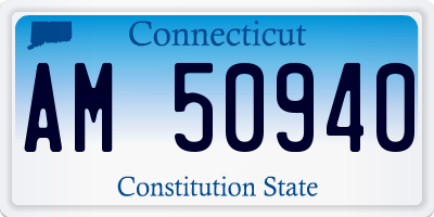 CT license plate AM50940