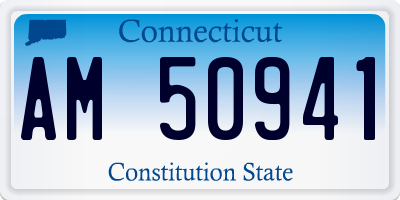 CT license plate AM50941