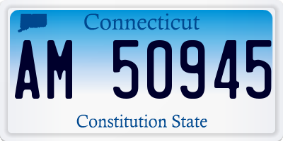 CT license plate AM50945