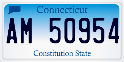 CT license plate AM50954