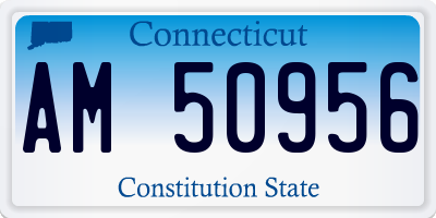 CT license plate AM50956