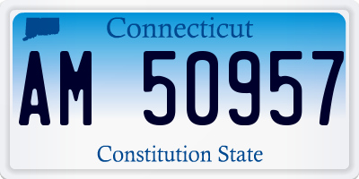 CT license plate AM50957