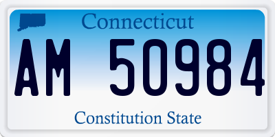 CT license plate AM50984