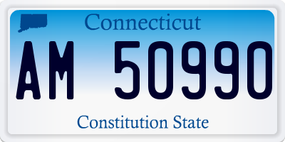 CT license plate AM50990