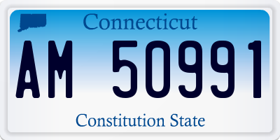 CT license plate AM50991