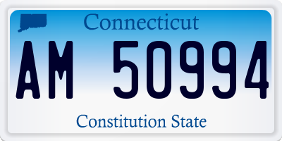 CT license plate AM50994
