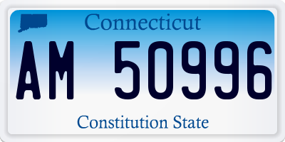 CT license plate AM50996