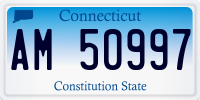 CT license plate AM50997