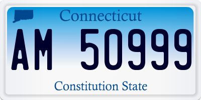 CT license plate AM50999
