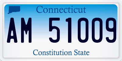 CT license plate AM51009