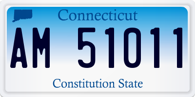 CT license plate AM51011