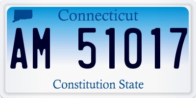 CT license plate AM51017