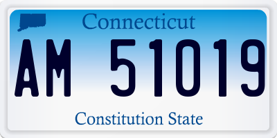 CT license plate AM51019